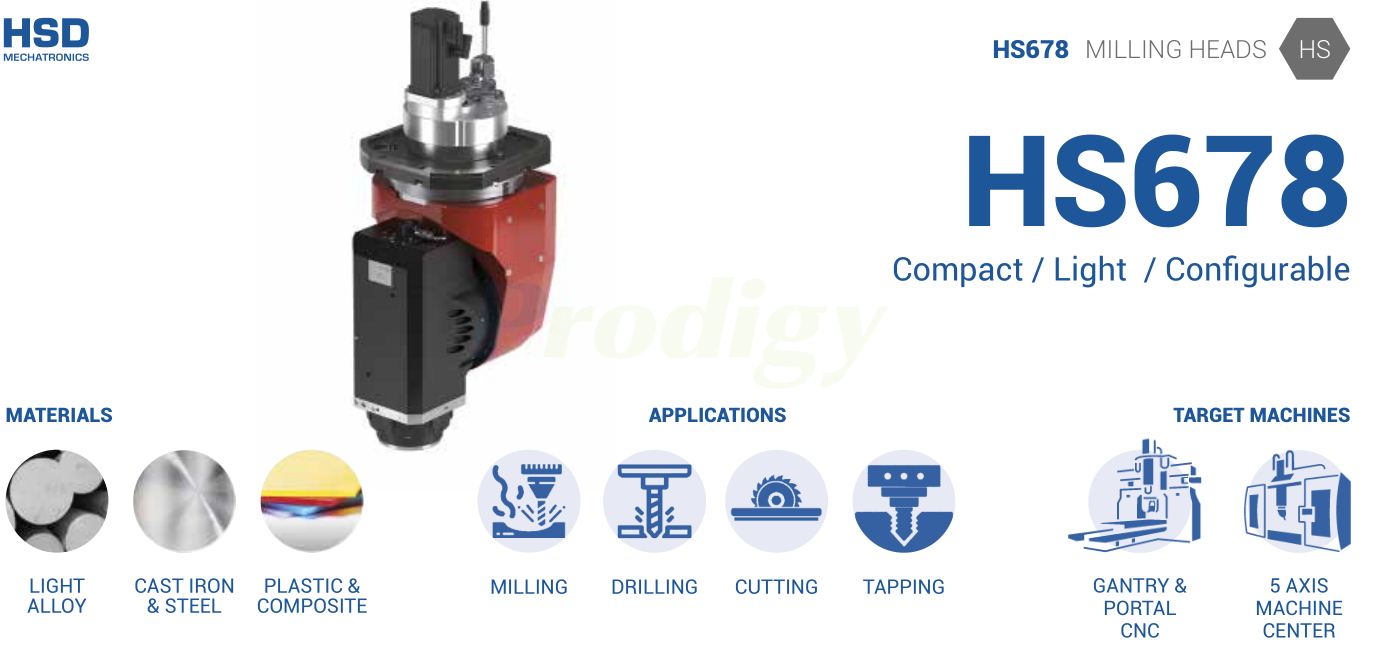 HSD HS LINE : HS678 Milling heads