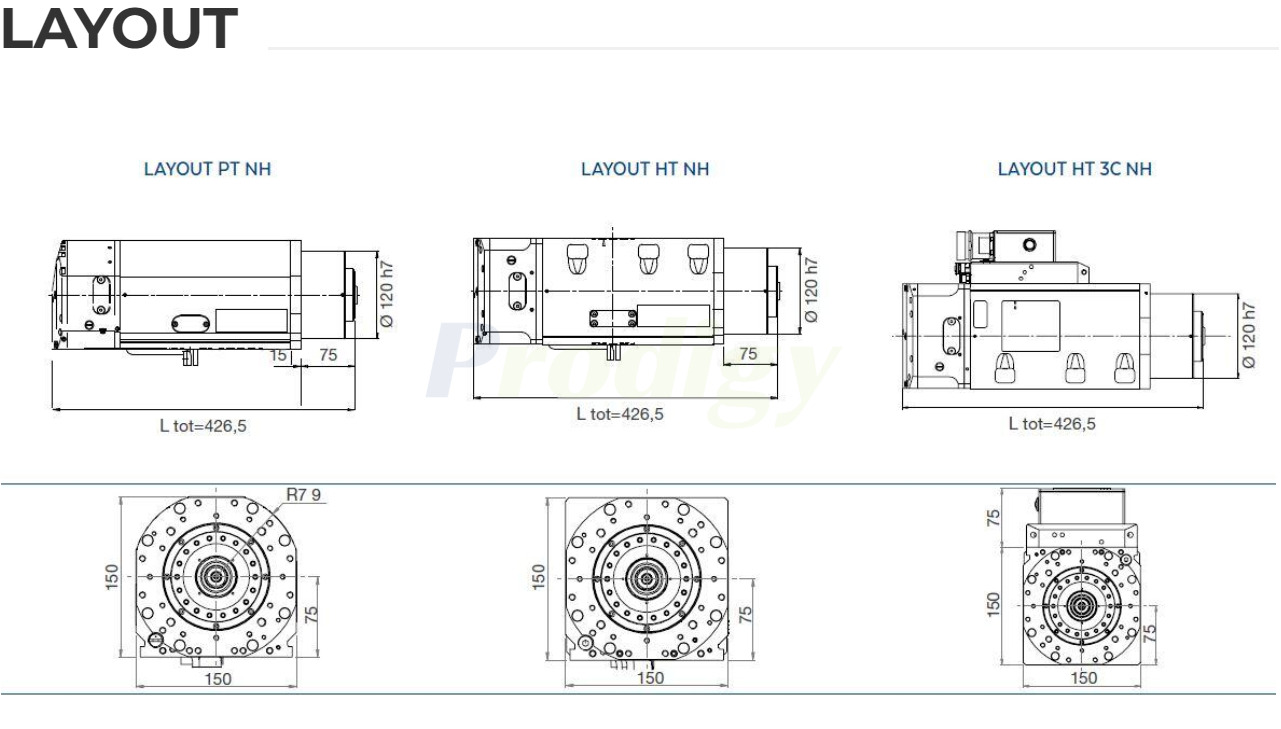 HITECO Electric Spindle PTHTHT 3C SERIES - HEAVY DUTY LINE