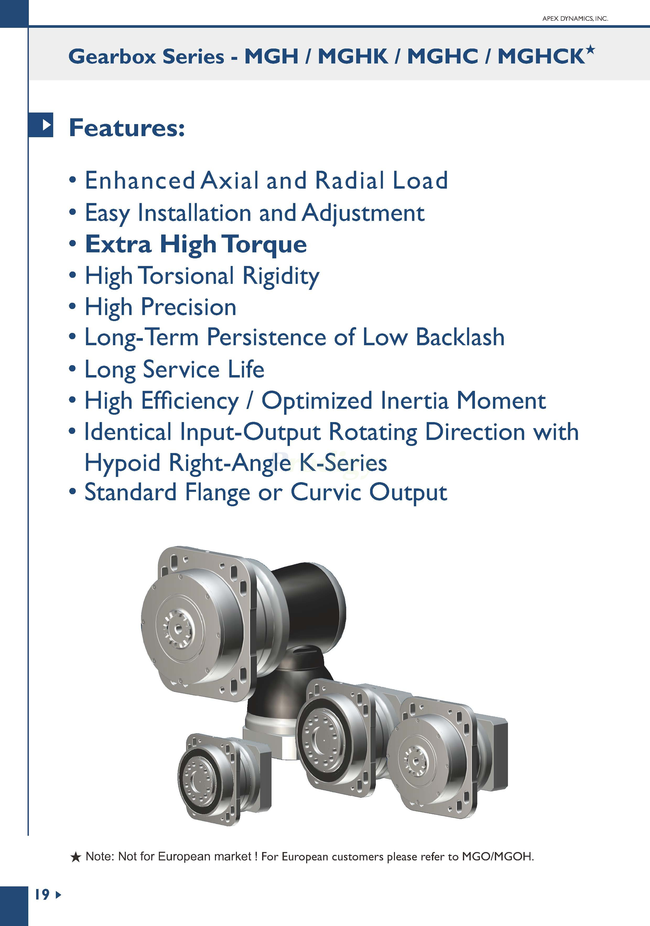 Apex Dynamics MG/MGHSeries Planetary Gearbox