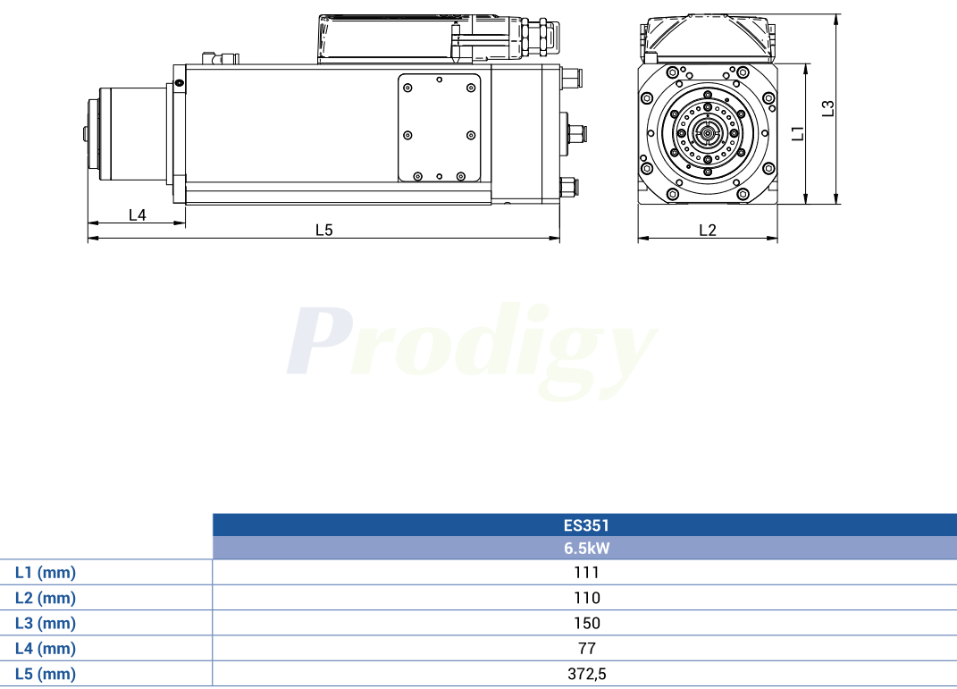 HSD ATC ES3 LINE : ES351 ELECTROSPINDLE