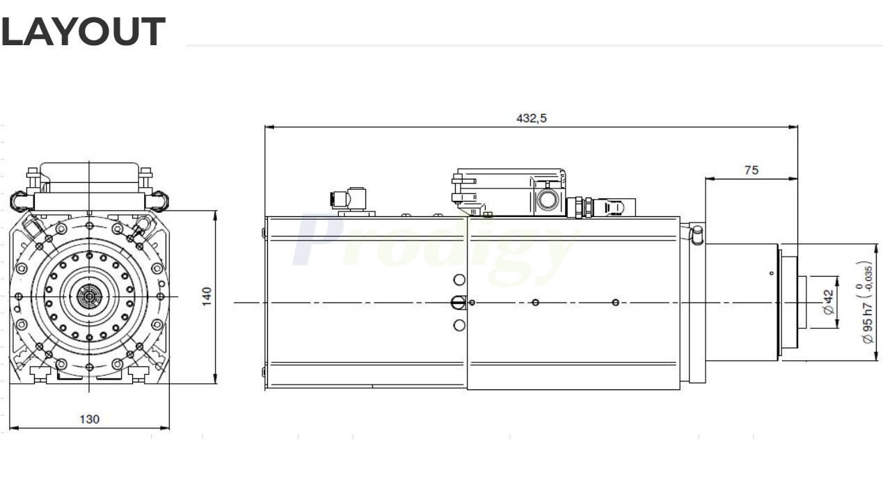 HITECO Electric Spindle QE-2 8/12 24 I30