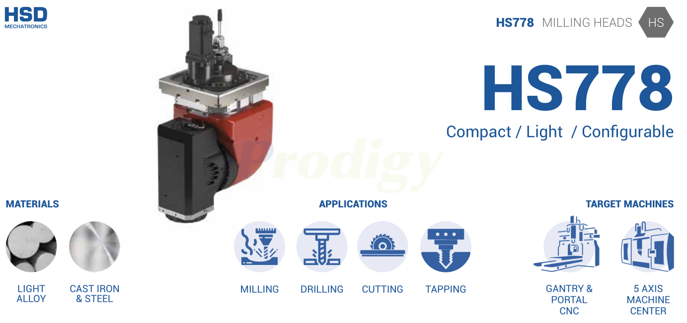 HSD HS LINE : HS778 Milling heads