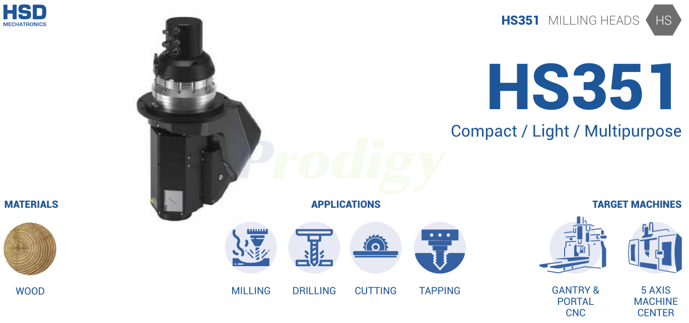 HSD HS LINE : HS351 Milling heads