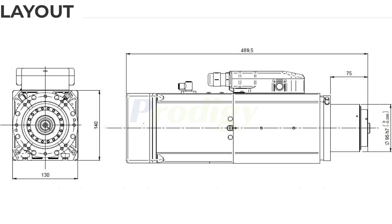 HITECO Electric Spindle QE-1F 8/12 24 I30