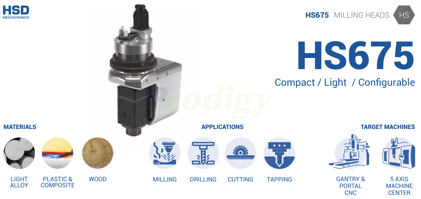 HSD HS LINE : HS675 Milling heads